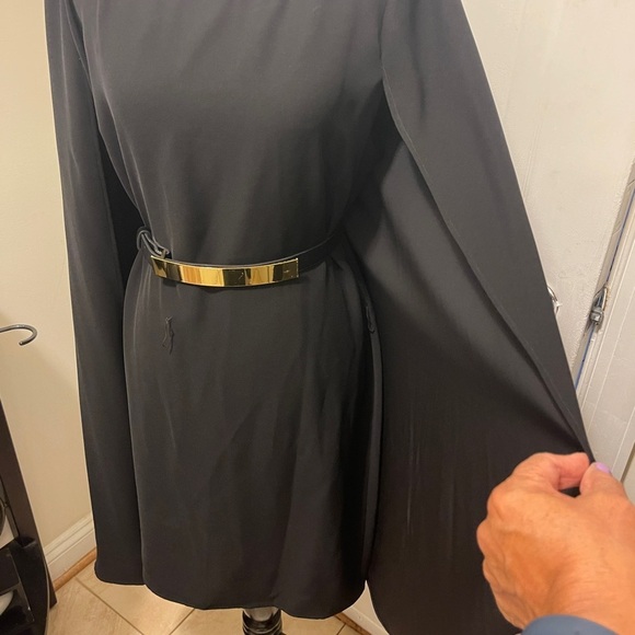 Eliza beautiful mini dress with gorgeous gold belt and attached shawls - Picture 13 of 15